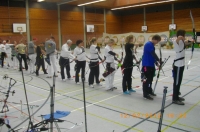 Turnier Stade als Generalprobe fr die DM Bogen Halle 2012