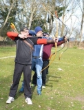 Blankbogensportler testen das Outdoorgelnde